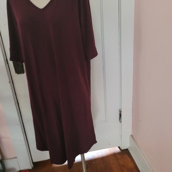 Torrid Womens Short Sleeve Knit Purple Dress - Size 1X - Picture 5 of 7